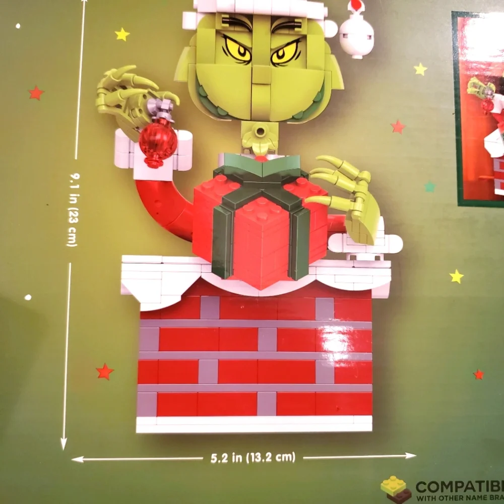 BrickCraft Up The Chimney Grinch 504pc Christmas Holiday Brick‎ Building Kit NEW